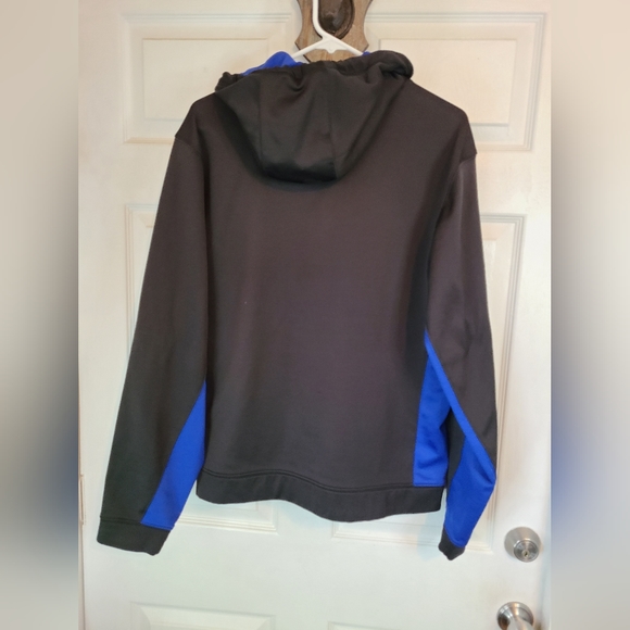 (1163) Sport-Tek Men's Classic Sports Hoodie, Size: Small Color: Black and Blue - Picture 14 of 16